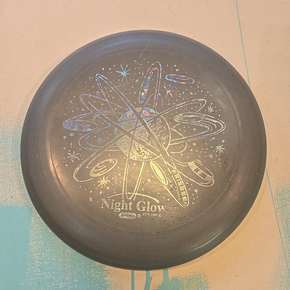VTG‎ 1995 Wham-O Night Glow DTW Frisbee Holographic 10" USA Disc Sports Ultimate